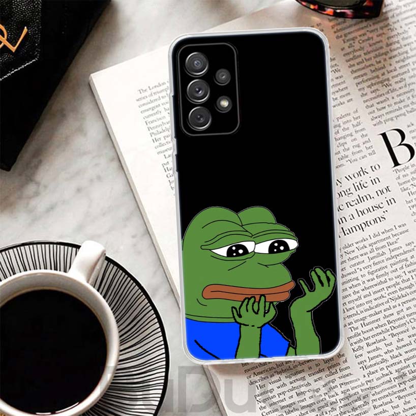 Cute Frogs Party Sad Pepe Cover For Samsung Galaxy A51 A50 A71 A70 Phone Case A21S A31 A41 A10 A20E A30 A40 A01 A11 A6 A7 A8 A9