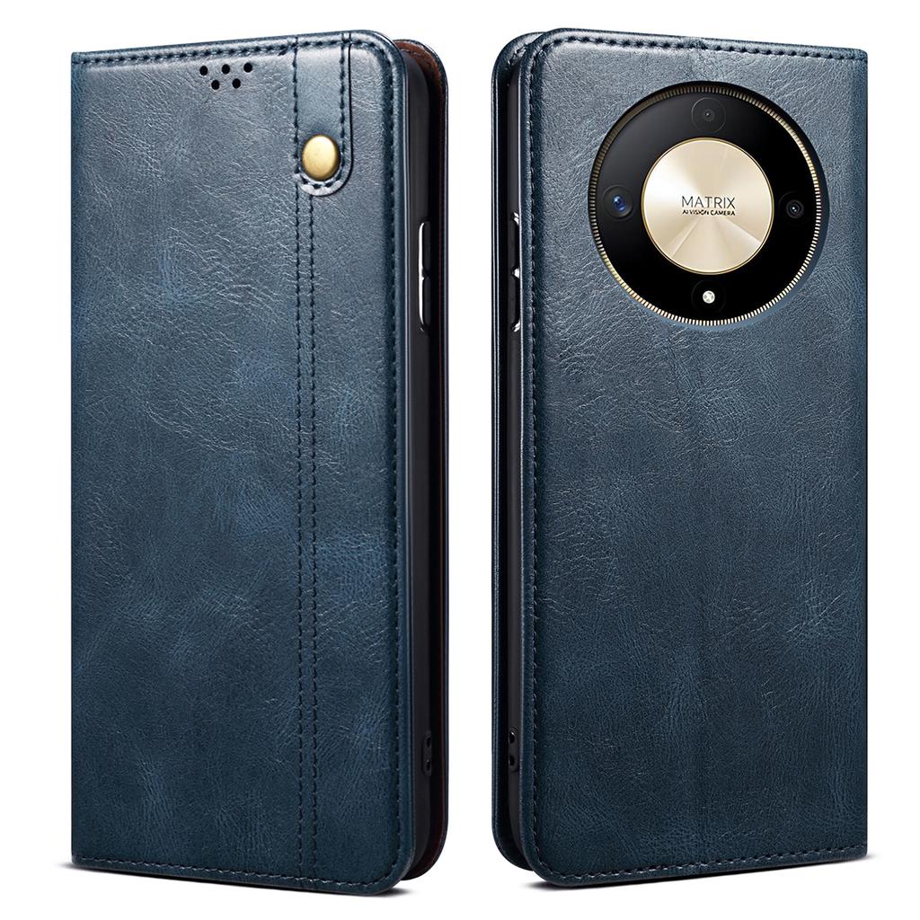 For Honor Magic6 Lite 5G/X9b 5G PU Leather Phone Case Flip Wallet Waxy Crazy Horse Texture