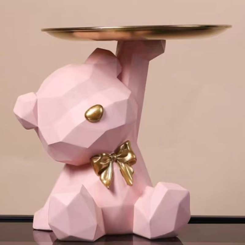 

Жестокий медведь, хранилище ключей, настольное хранилище, игрушка, кукла, украшение для гостиной, тумба под телевизор, украшение для прихожей, праздничный подарок розовый