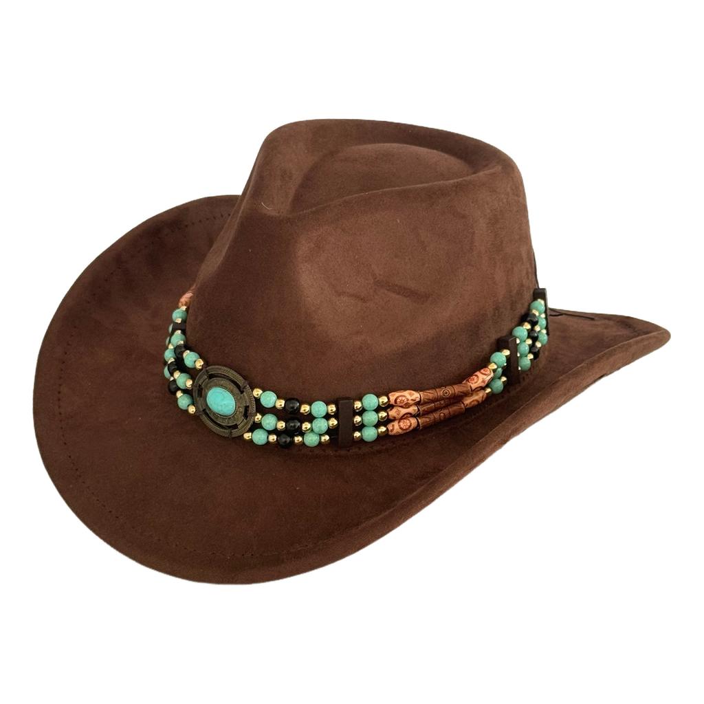 Hot-selling retro bull's head big-brimmed top hat, European and American suede western cowboy hat, men's temperament jazz hat