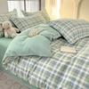 Plaid Striped Bed Sheet Quilt Cover Twill Thickened Quilt Cover Bedding Quilt Cover Three-piece Bed Sheet Set