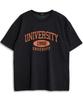 UNDEROFF [2Pack] Oversized Crew Neck University Short Sleeve T-Shirt 4 Colors