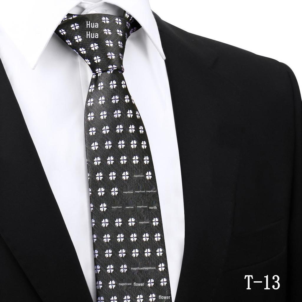 Handmade Paisley Stripe Jacquard Polyester Tie, 7.5cm