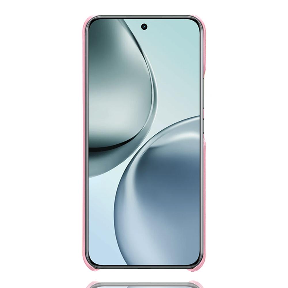 For Realme 14 Pro+ 5G Case Calf Texture PU Leather Hard PC Protective Phone Cover