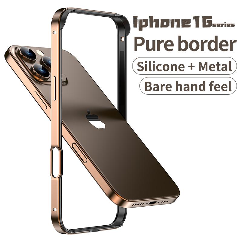 Metallstoßstangenhülle für iPhone 16 15 Pro Max 14 Plus 13 12 11 XS XR SE 16Pro 16Plus 15Pro 14Pro Telefonzubehör