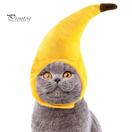 Pet Hat for Cats Adorable Cat Banana Duck Sun Flower Flamingo Tiger Soft Cartoon Design Fastener Tape Adjustable Funny Costume