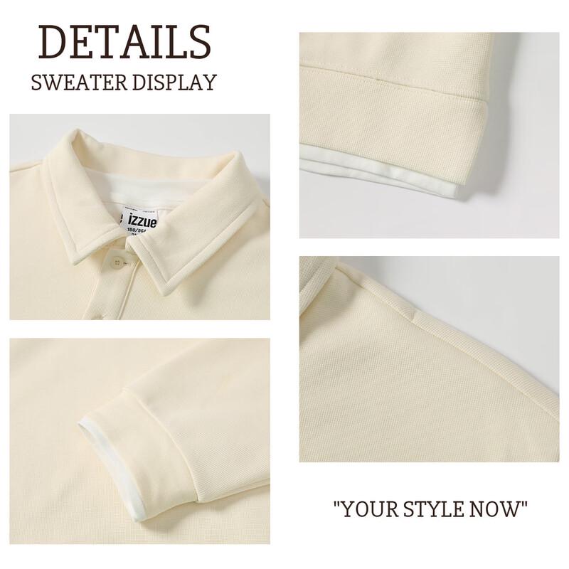 Izzue Women's Faux Two-Piece Polo Sweatshirt