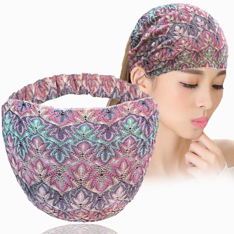Elastisches Mode-Kopftuch mit breitem Rand zum Abdecken von weißem Haar – Stirnband im Fransenstil für Ausflüge