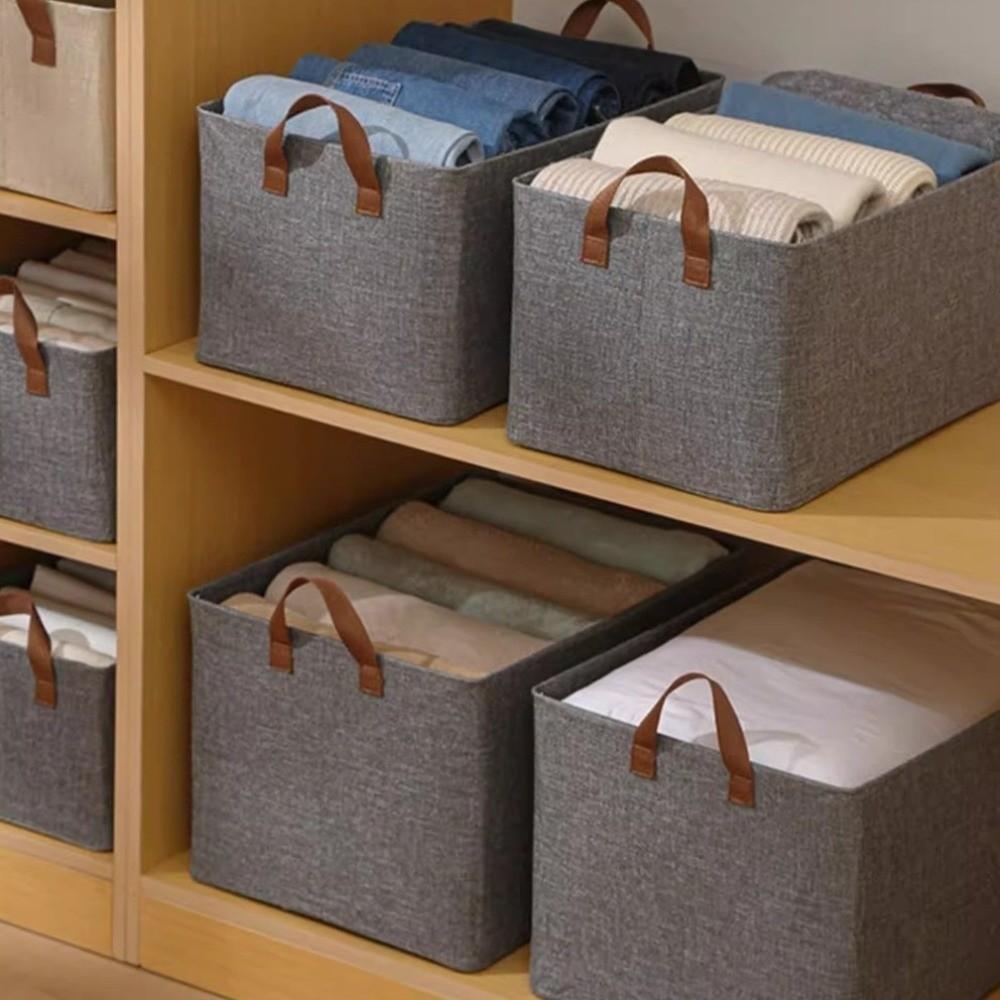 Abgedeckte Design-Aufbewahrungsbox Stahlrahmen Stoffmaterial Kleiderorganizer Zusammenklappbar Faltbar Unterwäsche-Aufbewahrung