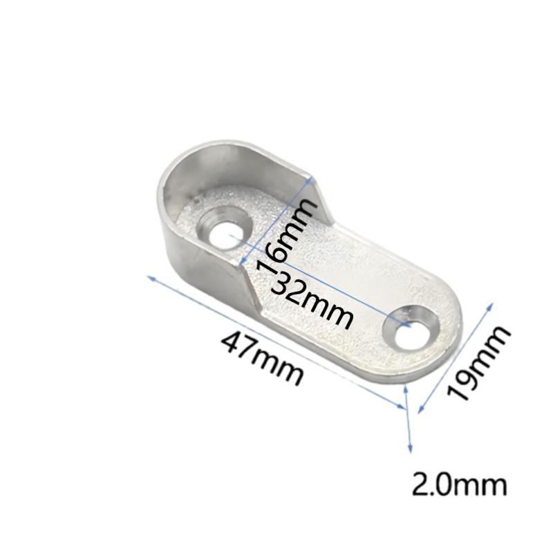 2-10pcs Oval Closet Pole Sockets,Flange Rod Holder,Closet Rod Brackets,Hanging Clothes Rod Holder,Wardrobe Clothes Tube Support