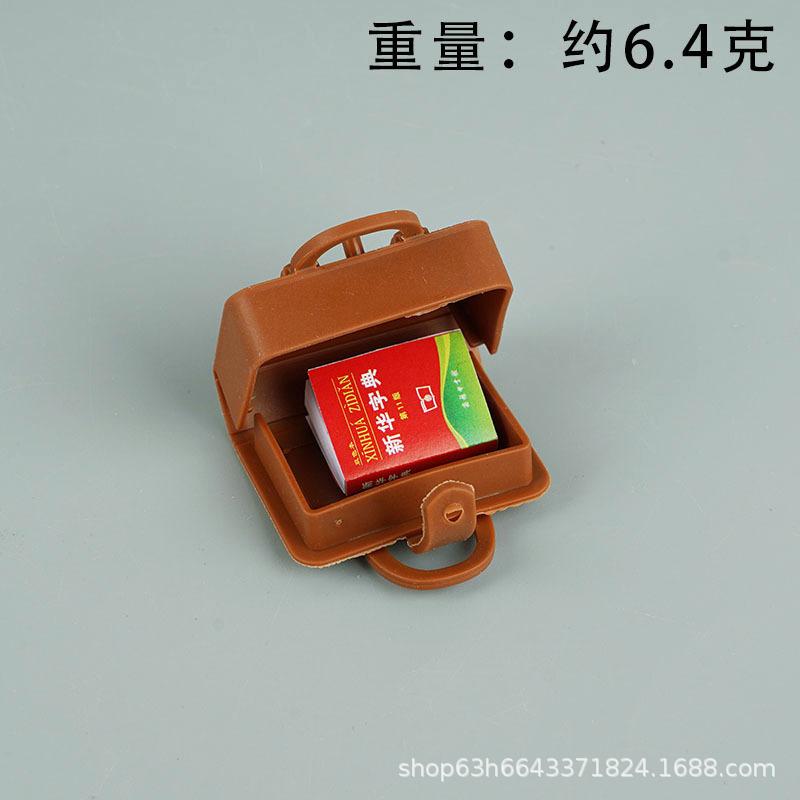 Good-Looking Mini Simulation Doll House Schoolbag Straight Ruler Triangle Ruler Miniature Creative School Supplies Model Ornament Toy