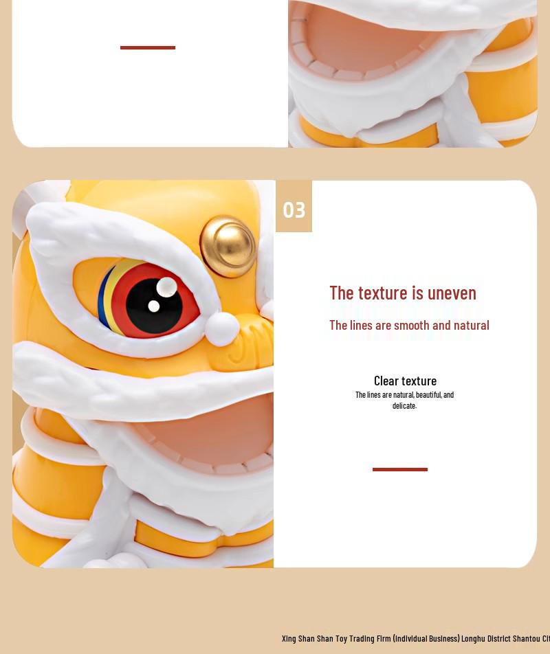 Solar-Powered Sun Wukong Lion Dance Car Ornament - Chinese Style Center Console Decoration