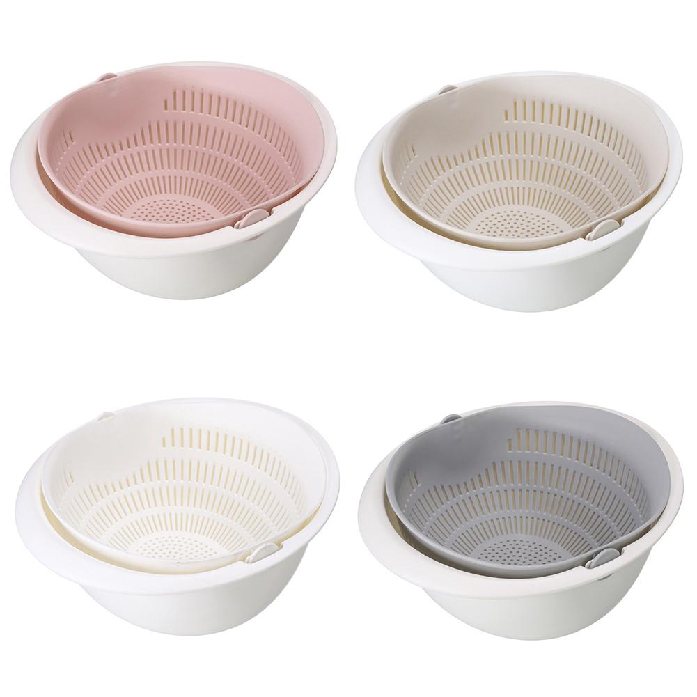 

Двухслойная сливная корзина Фруктовые овощи Мойка Дуршлаг Ситечко Кухонный инструмент