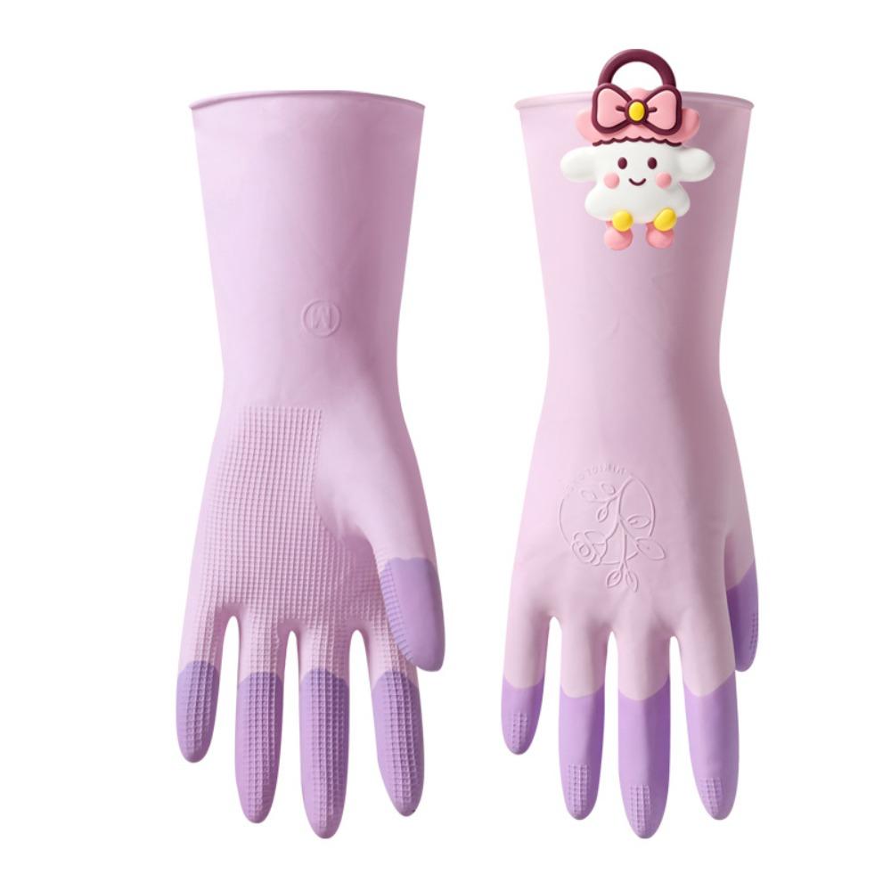 1 Pair Wear Resistant Dishwashing Gloves Non-slip Kitchen Cleaning Gloves  Kitchen Use