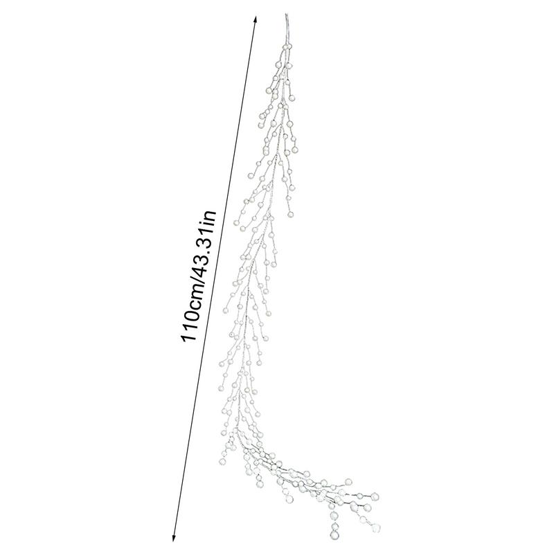 Kerstboom Sling met Kralen 1,1 m Parelsnoer Bruiloft Decoratie Heldere Acryl Kristallen Kralen Takken Snoer Sling Voor
