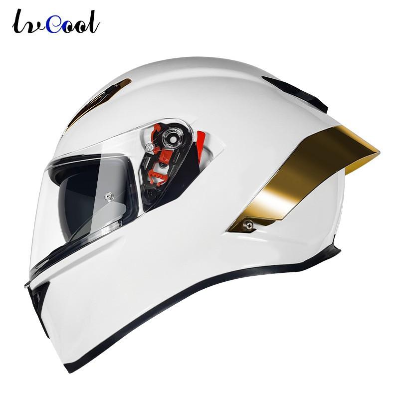 Full Face Motorcycle Helmet With 3C Certification ABS Material Scooter Bike Riding Safety Protective Gear