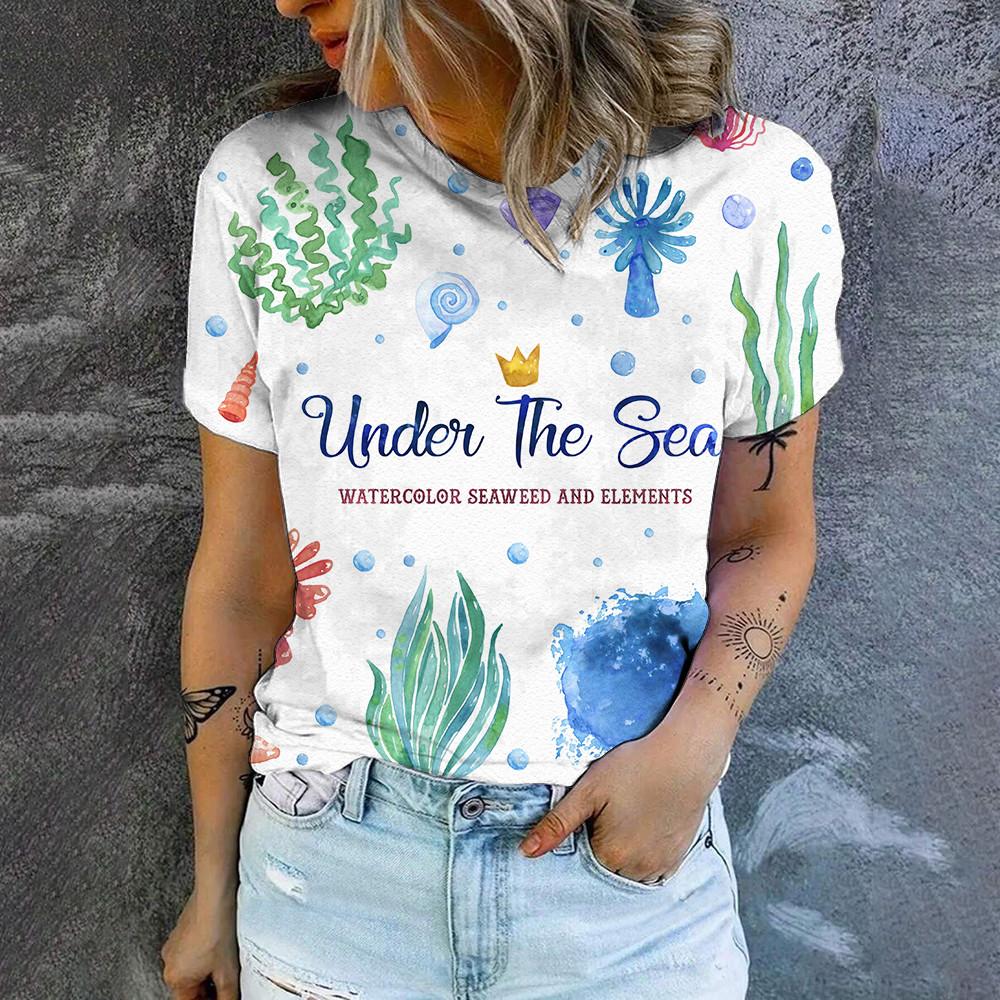 Элегантная модная новая повседневная футболка с круглым вырезом — фото 6