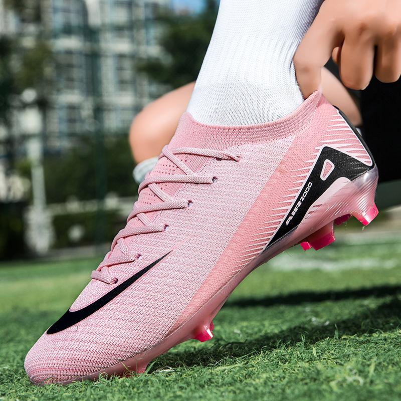 Hochwertige Herren-Fußballschuhe Gesellschaft Nicht-Rutschfeste Kunstrasen-Fußballschuhe für Damen TF/FG Trainings-Fußballplatz-Stiefel Chuteira Campo
