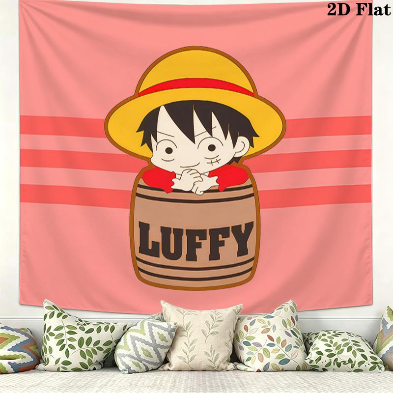 One Piece Monkey D Luffy Wall Tapestry Aesthetic Wall Hanging Printed Fabric Blanket Decorative Tapestries For Bedroom Living Room Home Decor