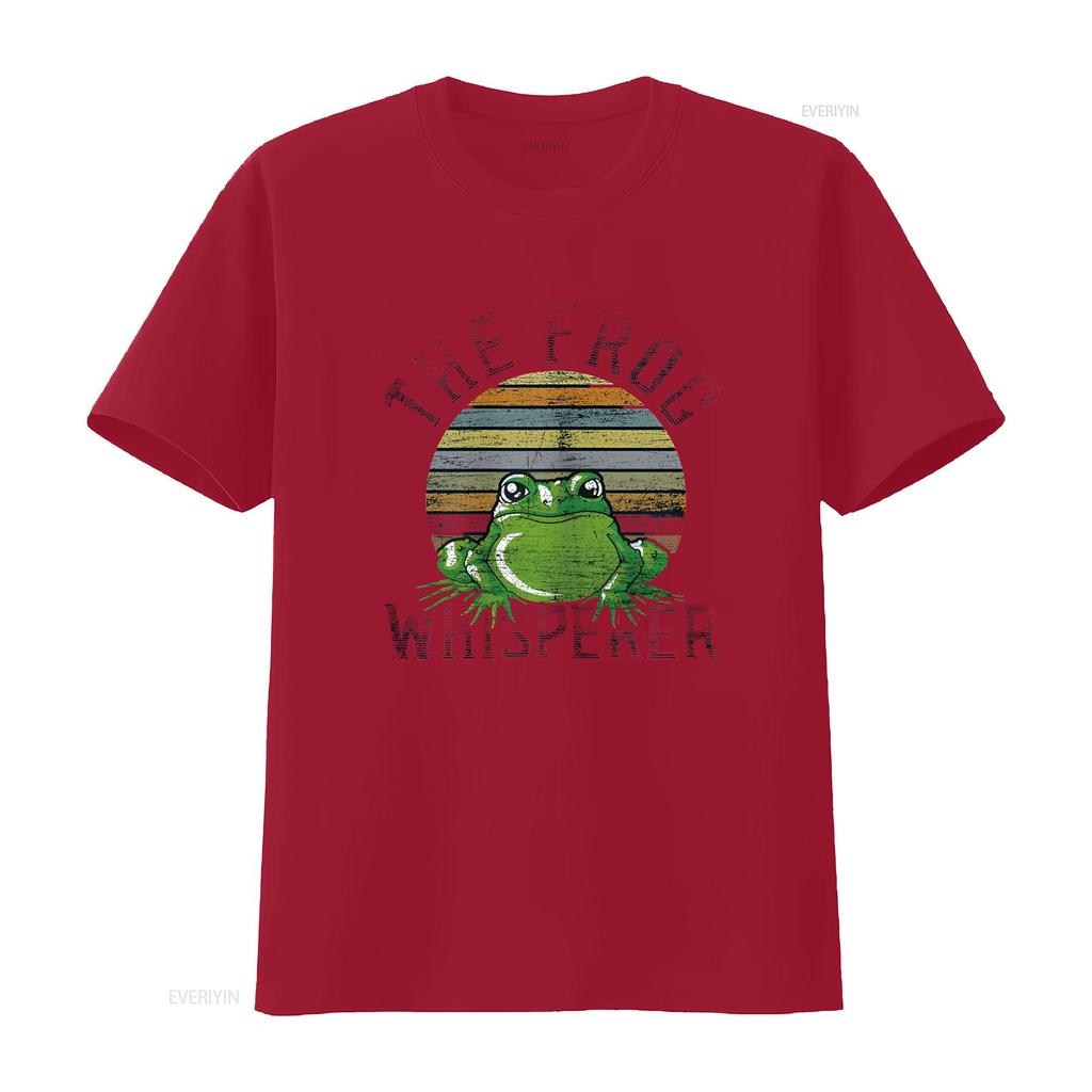 The Frog Whisperer T Shirt Vintage Washed Comfortable Homme Top For Everyday Wear Slightly Graphic Stretched Versatile Fashion