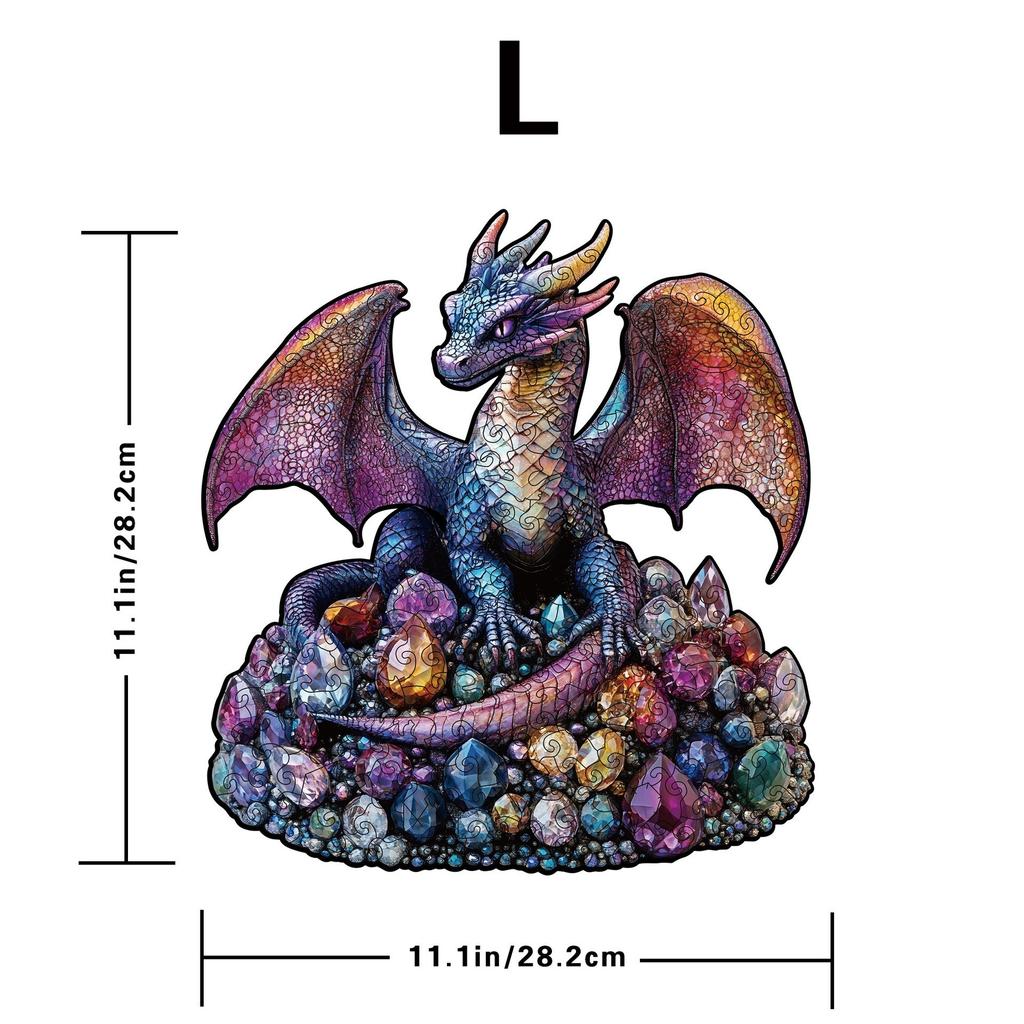 Dragon Puzzle Wooden Special-Shaped Splicing Toy Gift Original Colorful Decompression Puzzle