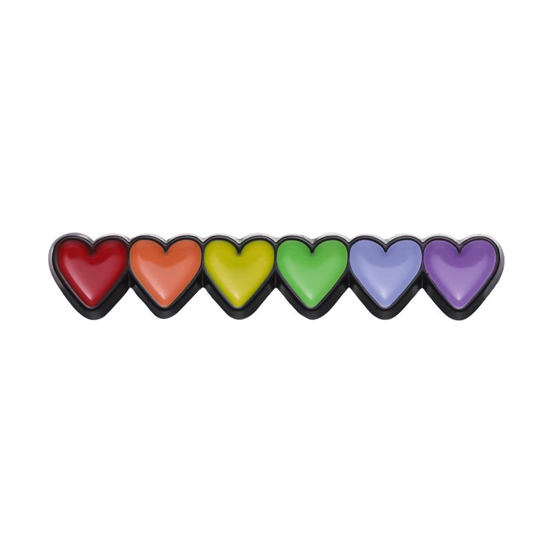 LGBT Enamel Pins Custom Rainbow Colors Heart Brooches Lapel Badges Funny  Jewelry Gift for lover Friends