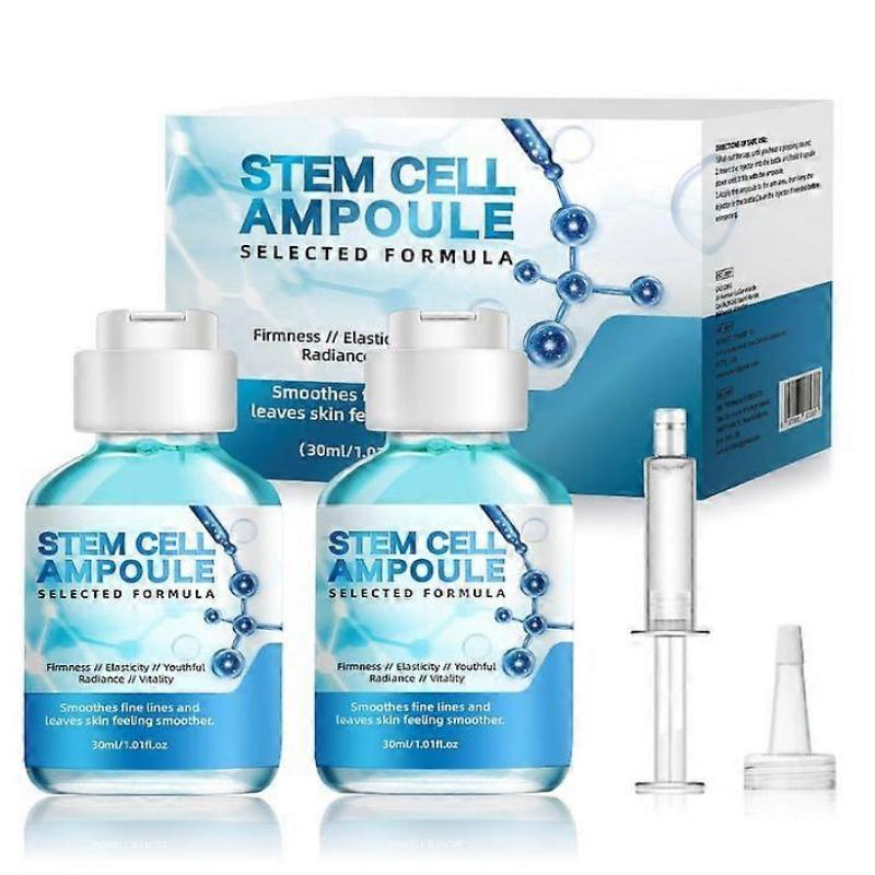 Siero con Cellule Staminali per il Viso 2 Pezzi Ampoule Booster per Microneedling, Cura della Pelle Anti-Età per Rughe, Cicatrici, Idratazione e Pelle