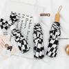 French Retro Checkerboard Sun Rain Umbrella