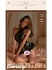 Man Yan Lingerie: Sexy Backless Patent Leather Pleated Mini Skirt Dress Set for Mature Women