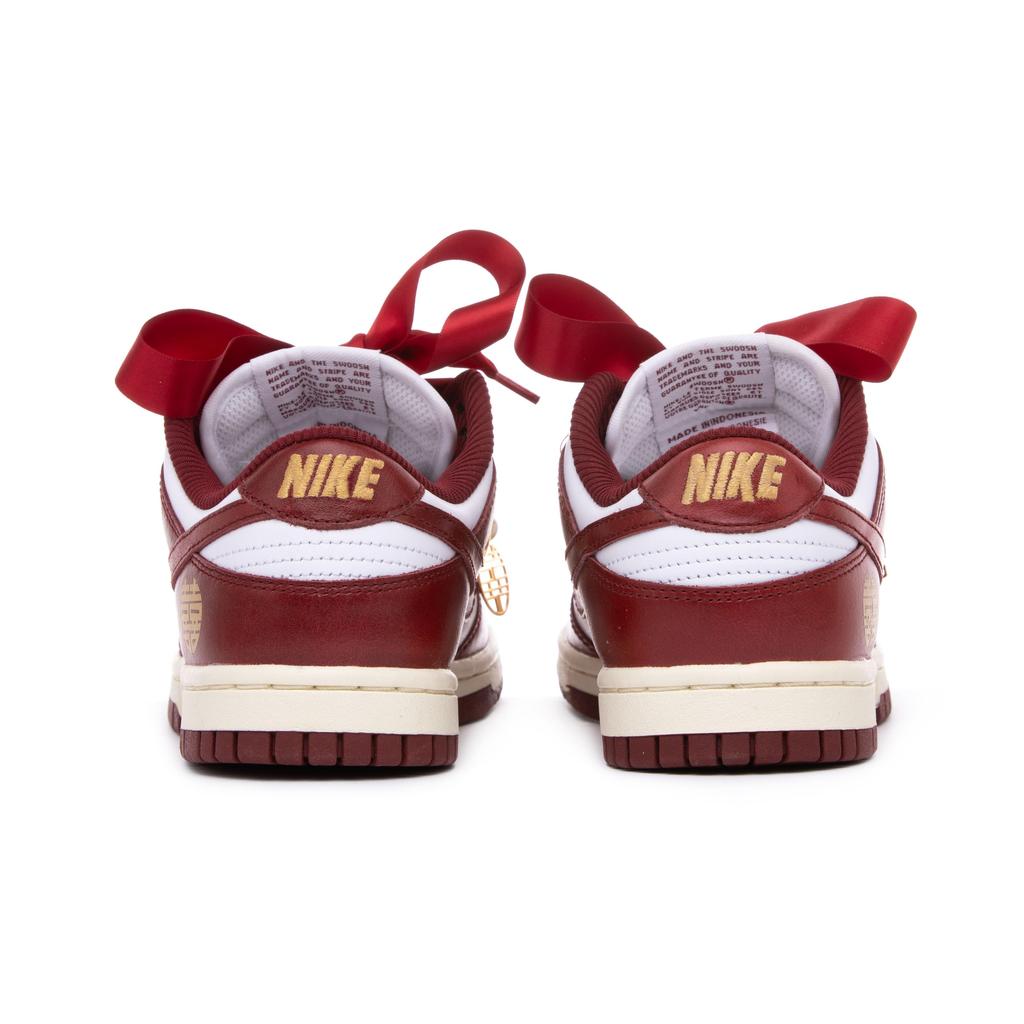 Nike Dunk Low PRM Low top Skateboard Shoes Women's White Red Gold FJ4555-100(Team-)-Random packaging bags