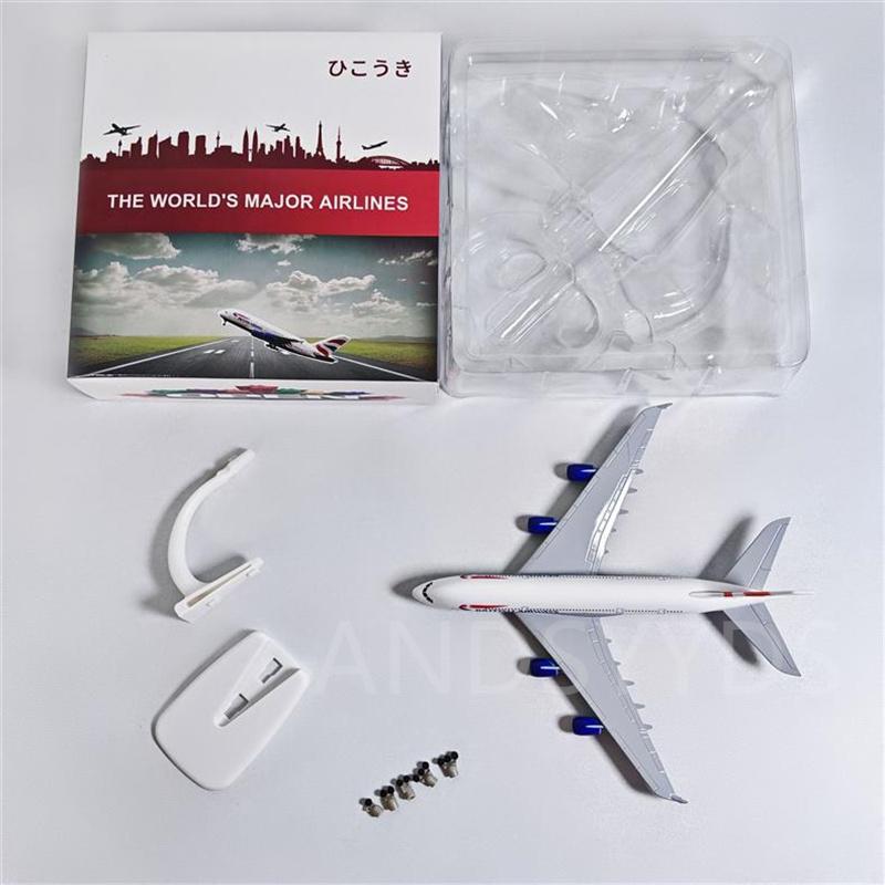 Collection Model British Airways Aircraft A380 20cm Diecast Metal Alloy 1/400 Scale Aeroplane With Stand Aviation Airplane