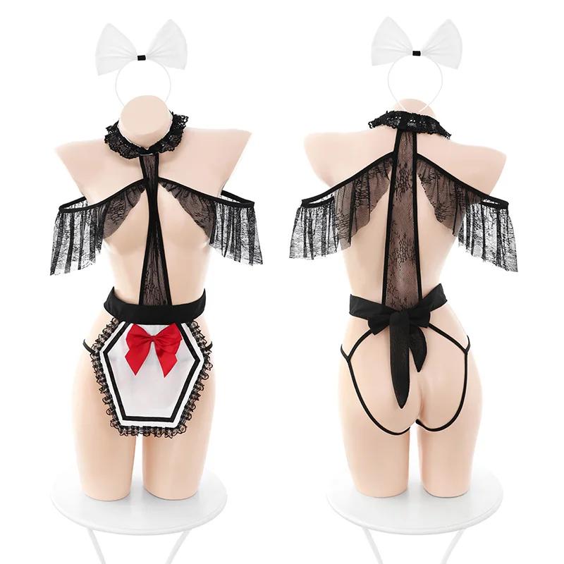 JIMIKO adult women erotic lingerie maid outft stripper outfit cosplay hotwife underwear porn uniform open crotch Desire Hot Girl