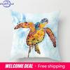 Sea Turtle Print Throw Pillowcase Seahorse Mermaid Decorative Octopus