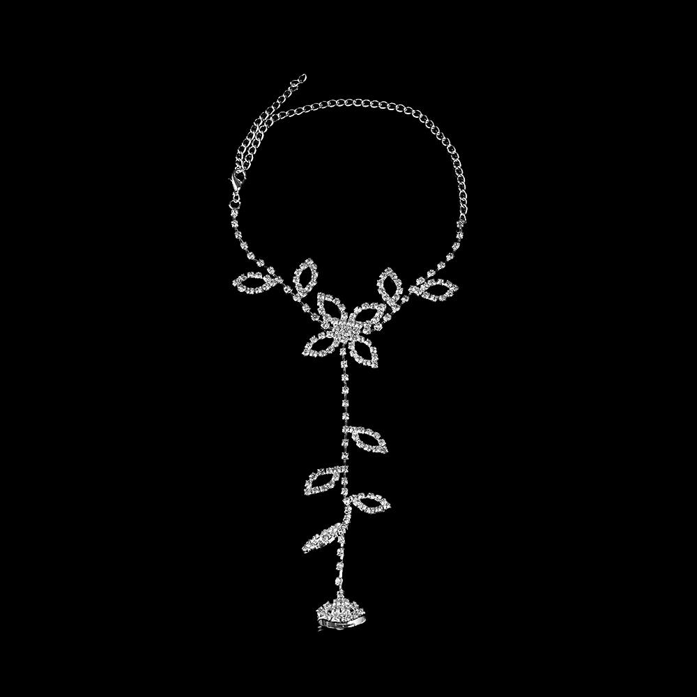 Fashion Crystal Sandals Jewelry Toe Ring Foot Chain Ankle Bracelet