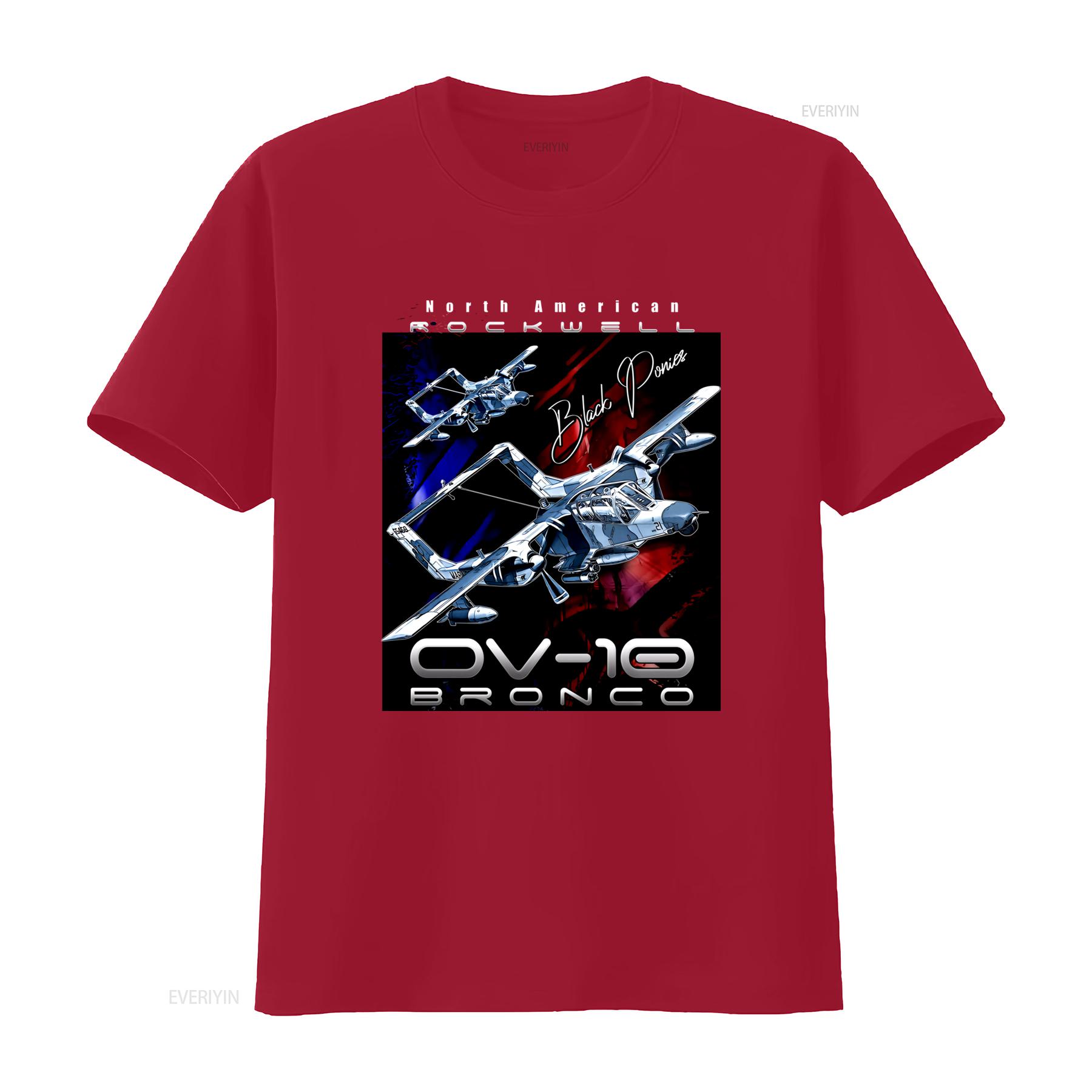 

North American Rockwell OV 10 Bronco Light Attack Observation Aircraft T Shirt Long or s vintage Washed Top For Everyday Wear S