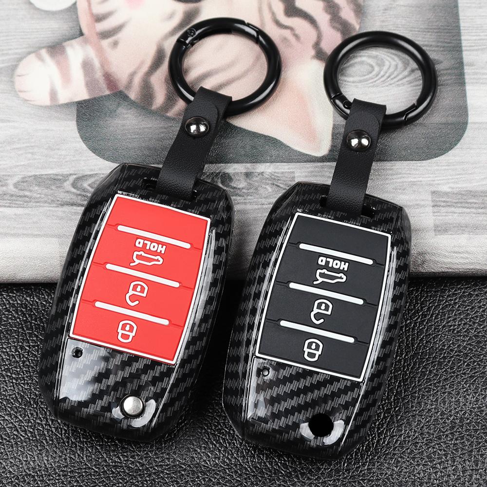 ABS Car Key Cover Case For Kia Sportage Niro Rio Optima Ceed Forte Sonet Seltos Picanto Soul Sorento Sedona Rondo Carens