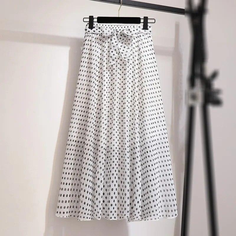 Frauen böhmische Blume langen Rock Sommer Strand sonnige Röcke Blumenschleife Chiffon hohe Taille Rock