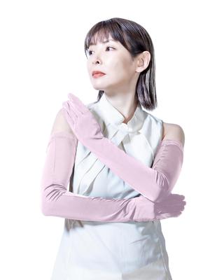 Arm Covers Supervised by a Cosmetic Antibacterial UV Long from Upper Arms To 62cm Antibacterial and Deodorizing UV Smartphone Sun Pink [Noeria]