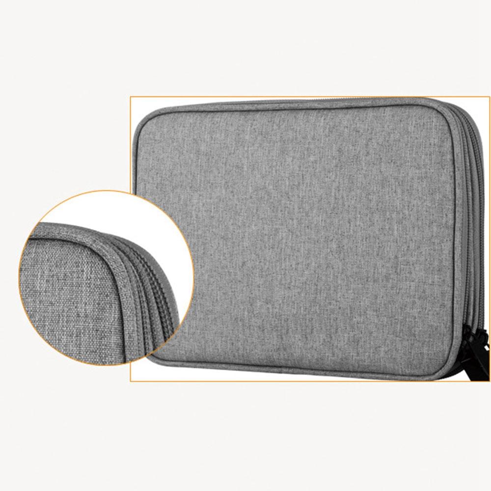 

YOLINO QY-A013 Portable Travel Digital Accessories Carrying Bag Data Cable Power Bank Phone Zipper Storage Bag Black