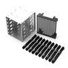 Dovhmoh Storage Expansion Hard Drive Cage, DIY Hard Drive Disk Cage Rack, 5.25-inch to 5x3.5-inch Brackets, with 12cm Fan