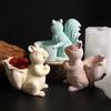 Food Grade Silicone Squirrel Basket Mould Set 2Pcs Crafting Tool for Resin Plaster Storage Box