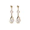Long Cat'S Eye Zircon Earrings, Super Fairy Temperament Stud Earrings And Earrings Are Trendy.