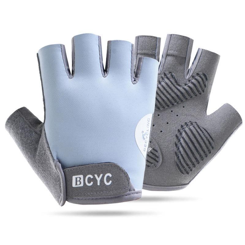 Men Women Half Finger Fitness Sports Gloves Anti Slip Thickened Palm Shock Absorbing Breathable Cycling Gloves