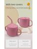 Tazza da allenamento in silicone Panda per bambini: Tazza anticaduta con cannuccia