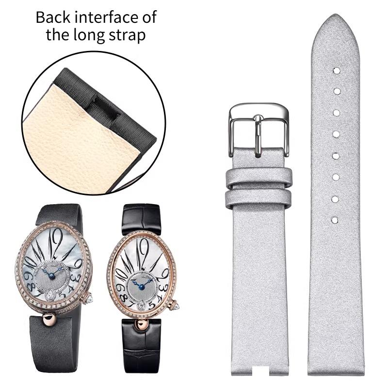 Concave shape watch strap genuine leather For original Breguet REINE DE NAPLES 8918 8967 8928 8908 8958 cowhide watchband women