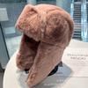 Hat Winter Men's Plush Lei Feng Hat Children's Snow Cycling Ear Protection Warm Furry Solid Color Winter Hat