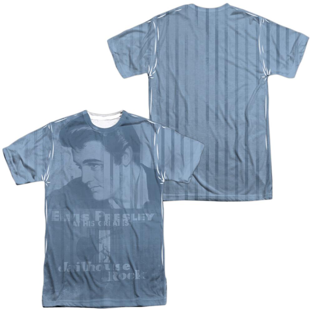 Elvis Jailhouse Poster All Over Dye Sublimation T-Shirt XL