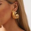 Spirals Ear Studs Irregular Shape Statement Earrings Eye Catching Ear Accessories