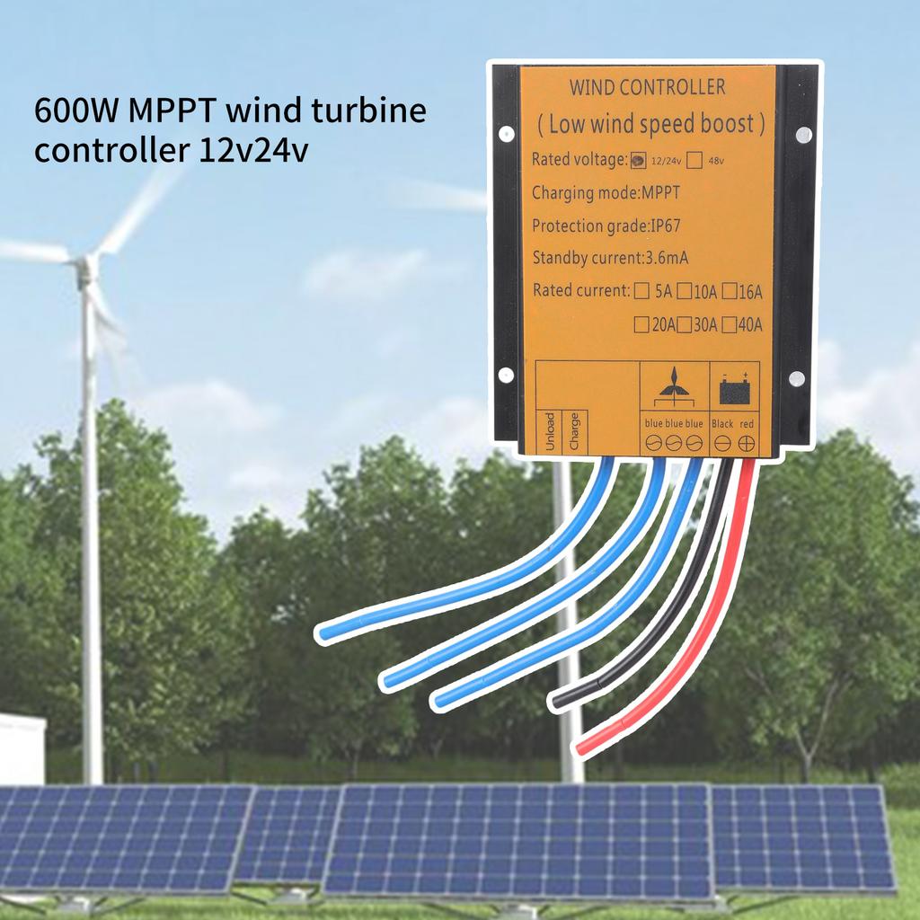 MPPT PWM Ladekontrollere for Vindturbiner 12V 24V 300W 1000W IP67 Vanntette Design 16A Effektiv Varmeavledning