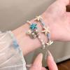 Seaside vacation~ blue shell starfish bracelet women's island beaded accessories bracelet new stacked jewelry